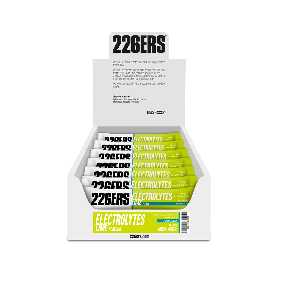 Желейный энергетический батончик Vegan Gummy Bar "ЛАЙМ" (30гр / BOX - 42) |226ERS|