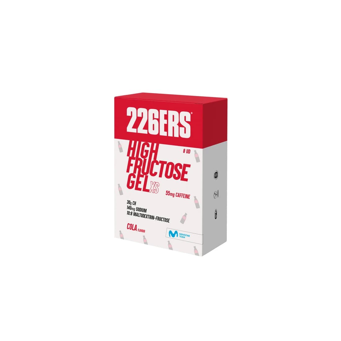 Набор гелей High Fructose XS "КОЛА" Кофеин 55мг (8×44гр) |226ERS|